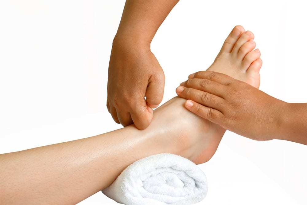 Thai foot reflexology treatment